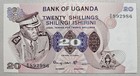 Uganda 20 Shillings 1973 Unc