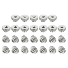 26Pcs Knurled Thumb Nuts, M3x7mm Carbon Steel Nut Iron Round Knobs Silver