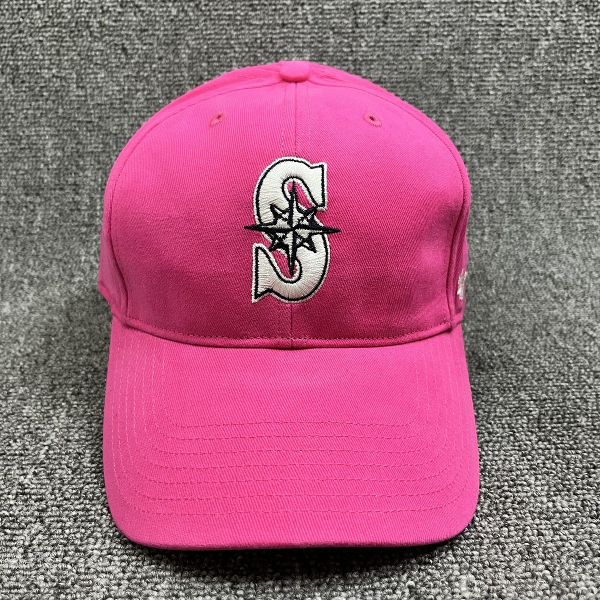 Seattle Mariners '47 Brand MVP Hat Pink Adjustable Hook & Loop MLB Baseball Cap