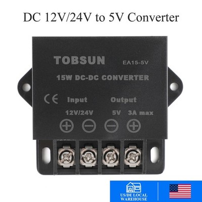 DC 12V-24V to 5V 3A/10A Buck Converter Step Down Regulator DC-DC Reducer