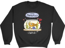Personalised Happy Nowruz Goldfish in a Bowl Sweatshirt Mens Womens Jumper