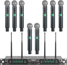 Phenyx Pro 8 Handheld UHF Wireless Mic System PTU4000 8H