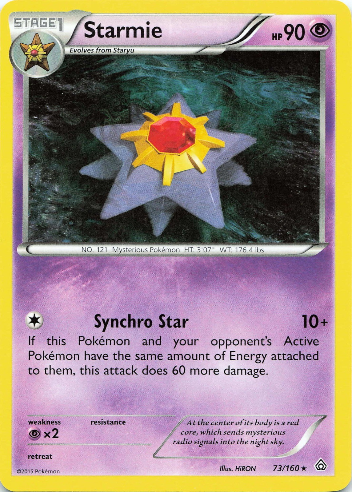 Pokémon TCG Starmie #73/160 XY - Primal Clash NM