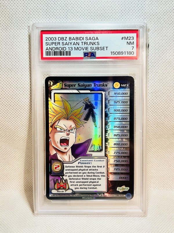 2003 Score DBZ CCG Babidi Saga Super Saiyan Trunks Foil #M23 PSA 7 Dragon Ball Z