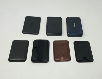 Magsafe Qi2 Battery & Leather Wallet Lot - Apple/Andar/Anker/ESR/Baseus