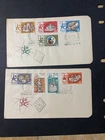 Hungary lot of 2 1958 FDC Covers Perforate Bruxelles Belgium World’s Fair