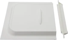 RV Screen Door Slide 12 Inch Panel with Handle Slide Stop Set White for Travel T