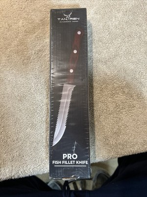 Tan Ren 5'' Stainless Steel Fillet Knife with Wooden Handle