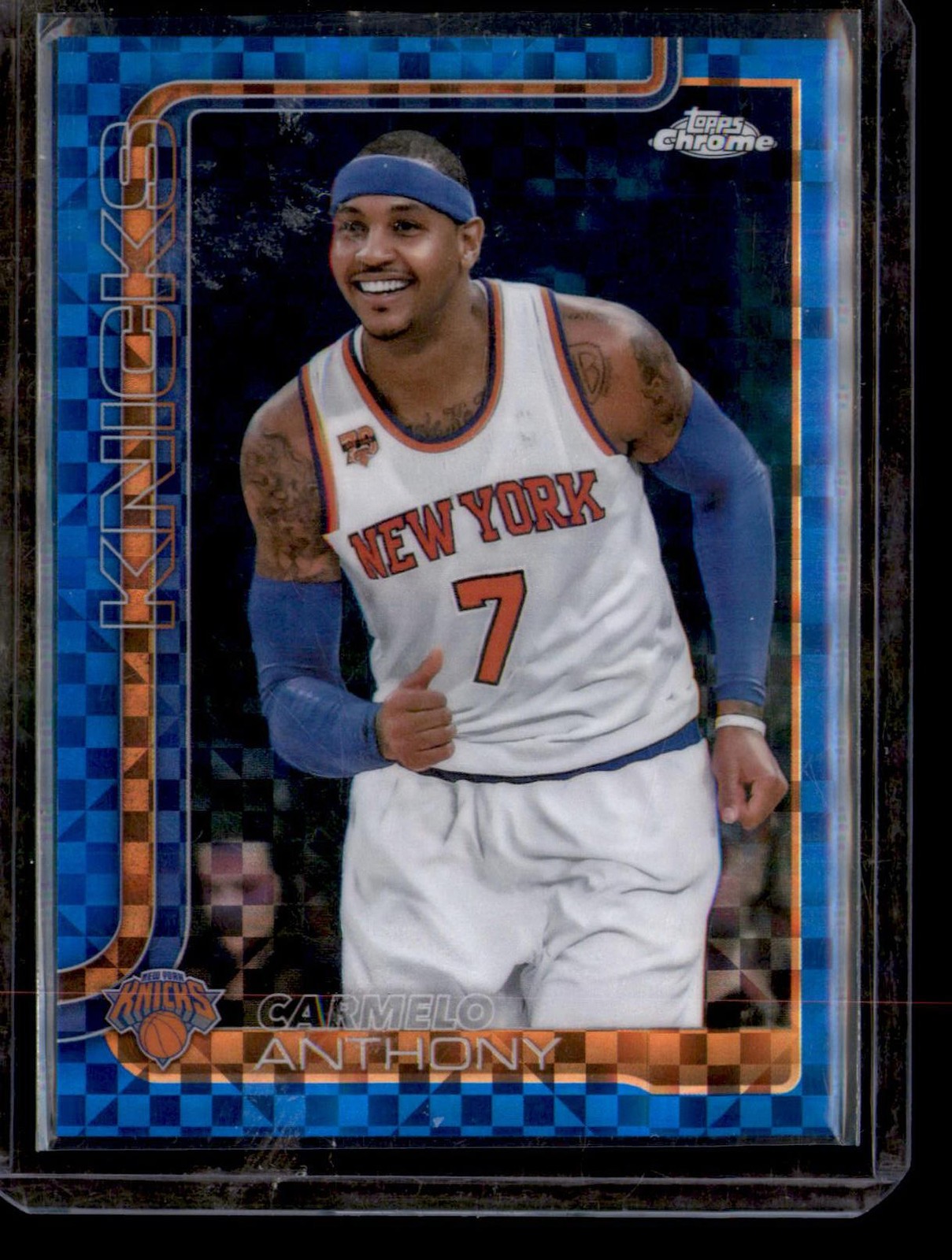 2025-26 Topps Chrome #248 Carmelo Anthony Blue X-Fractor