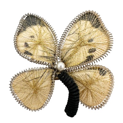 Vintage Cream and Gold Butterfly Brooch s-l400.jpg main image 3