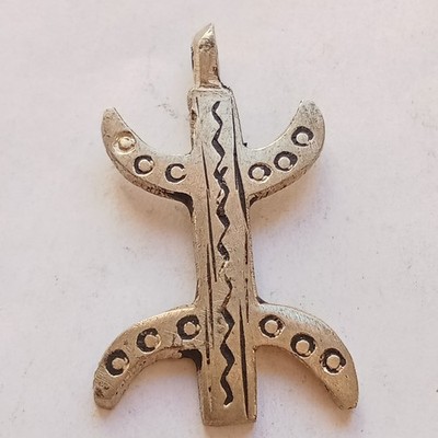 VERY RARE ANCIENT SILVER AMULET PENDANT ENGRAVED VIKING NORSE ANTIQUE ARTIFACT