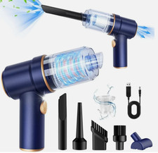 Cordless Handheld Car Vacuum 9000Pa 2-in-1 Air Duster USB Mini Vacuum Car Keyb
