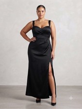 NWT Azazie Black Dress Womens A22 Wedding Formal Bridesmaid Maid Of Honor Party