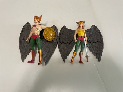 DC DIRECT VINTAGE HAWKMAN AND HAWKGIRL 2000 ACTION FIGURES.
