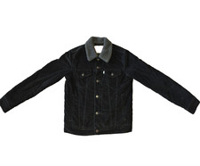 Vintage Levi's Black Sherpa Lined Trucker Jacket Size Small