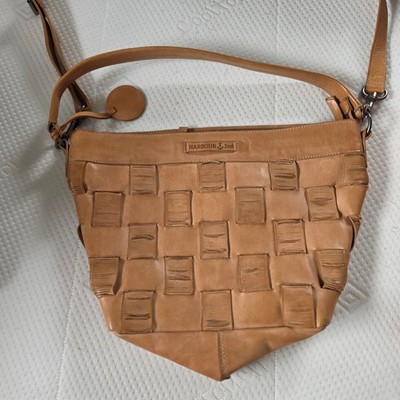 Harbour 2nd Tasche beige mit Muster in Leder