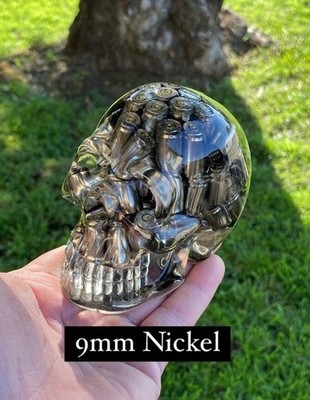 Epoxy Resin Bullet Skull | Gift for Him | Skull Decoration | Desk Decor