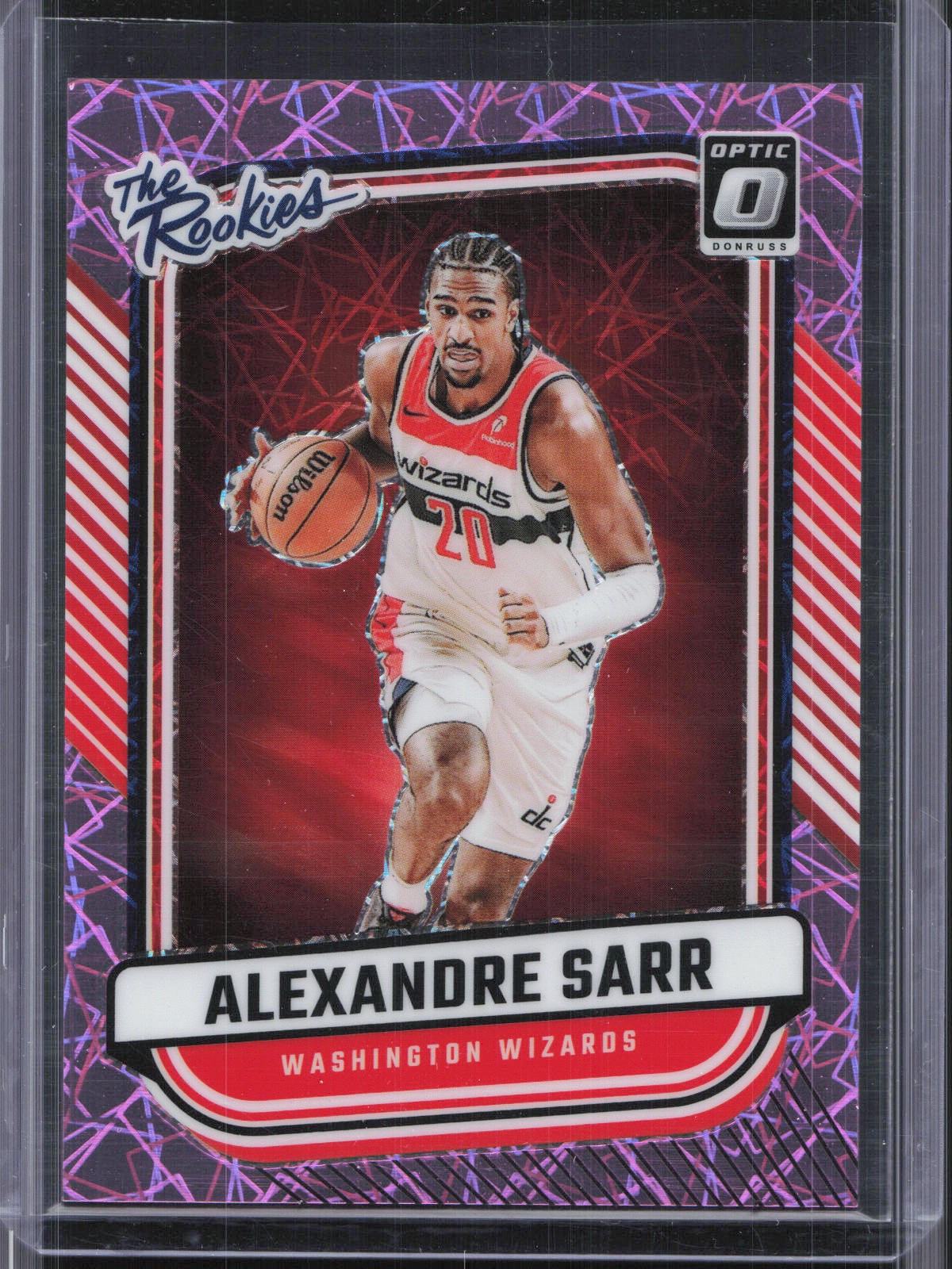 2024-25 Donruss Optic #2 Alexandre Sarr The Rookies Pink Velocity #/79