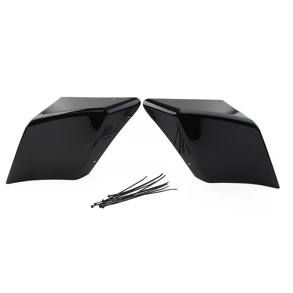 Vivid Black Extended Side Cover For Harley Road Electra Glide 1989-2013 US Stock — 第 3/4 张图片