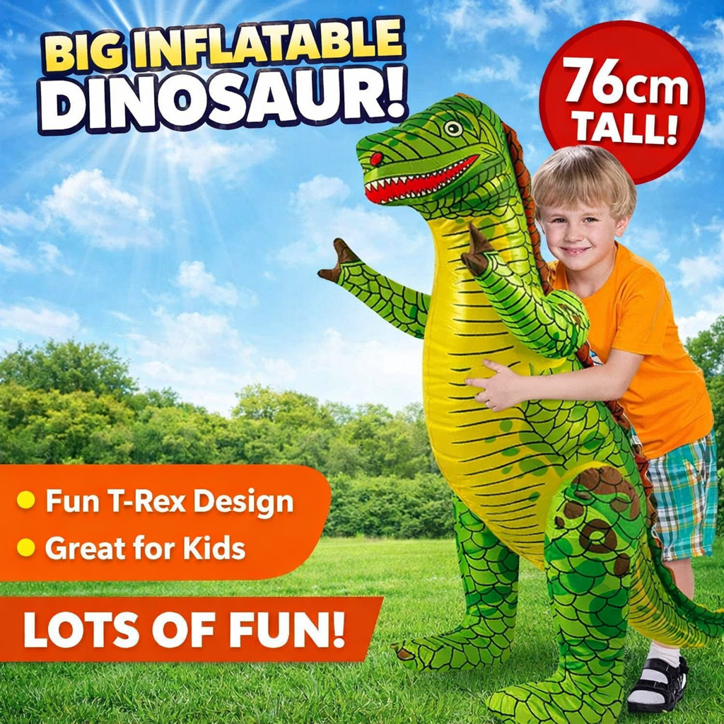 Gran Dinosaurio Inflable T-Rex 76cm Godzilla Parque Jurásico Juguete Para Fiesta