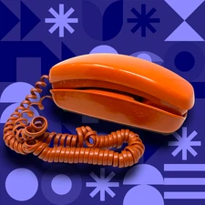 Vintage Trimline Telephone Burnt Orange Touch Tone Telephone Phone Bell Systems