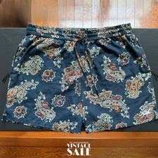 Kith Silk Cotton Paisley Active Shorts   XL   Nocturnal   2021   SHIPS TODAY