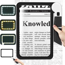 Folding Handheld Magnifying Glass 5 X Large Reading Magnifier for Seniors New...