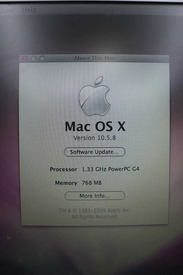 Macintosh iBook G4 1.33 GHz 14.1" LCD screen Mac OS 10.5.8 Model A1055- 1768 MB - Image 4 of 4