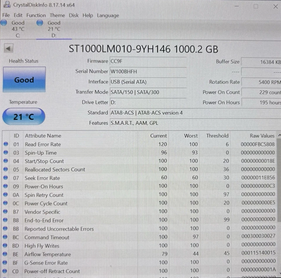 Seagate FreeAgent GoFlex 1TB External HDD 1AJ9N1-500 - Image 3 of 3
