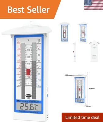Indoor Outdoor Digital Max Min Thermometer for Greenhouse Temperature Control