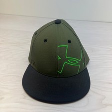 Under Armour Hat Black  Green Embroidered Logo Youth S/MD Fitted