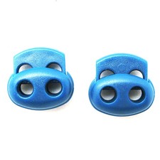 2 Shoe Lace Buckle Rope Clamp Cord Lock Stopper Run Sports Blue New
