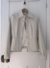 Weekday Off White Faux Leather Jacket