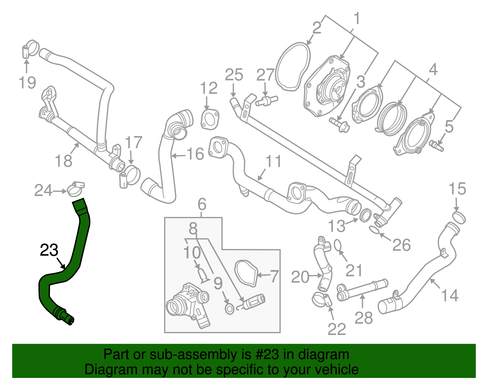 Genuine Volvo Engine Coolant Hose 30774512 eBay