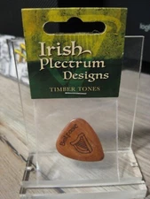 Irish Plectrum Designs Timber Tones Guitar Pick / Wooden Belfast Harp Theme
