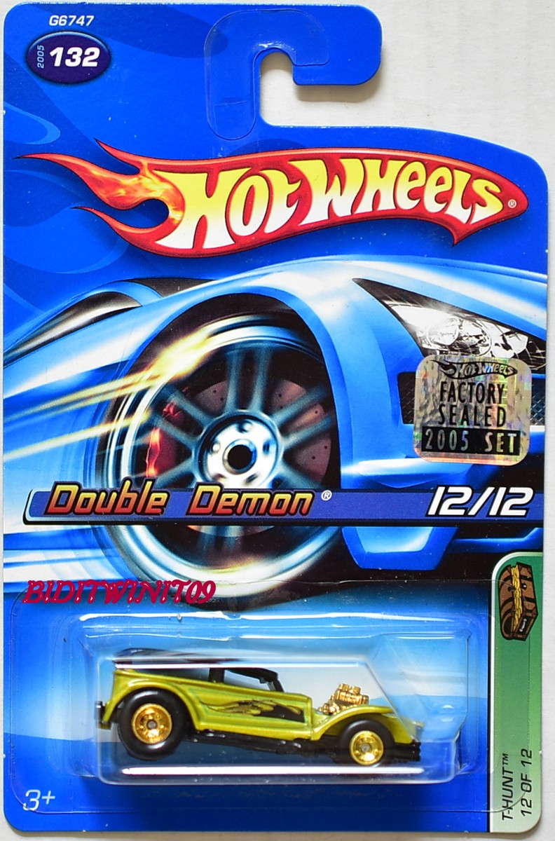 HOT WHEELS 2005 TREASURE HUNT DOUBLE DEMON #132 FACTORY SEALED W+