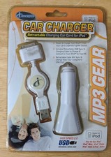 NEW ICONCEPTS MP3 GEAR RETRACTABLE IPOD TRAVEL CHARGER HIGH SPEED 2.0