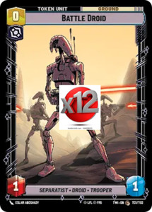 12x Battle Droid Tokens Star Wars Unlimited Twilight Of The Republic TWI SWU