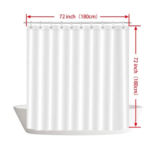 Sunset Beach Landscape Shower Curtain 72x72" Nature Scenery with 12 Hooks - Picture 4 of 5