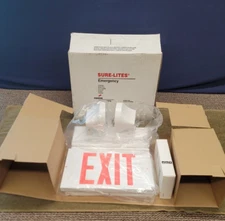 Cooper Sure-Lites Emergency Lighting Exit Sign 120/277V UNH1SRWDHL Bulb Heads