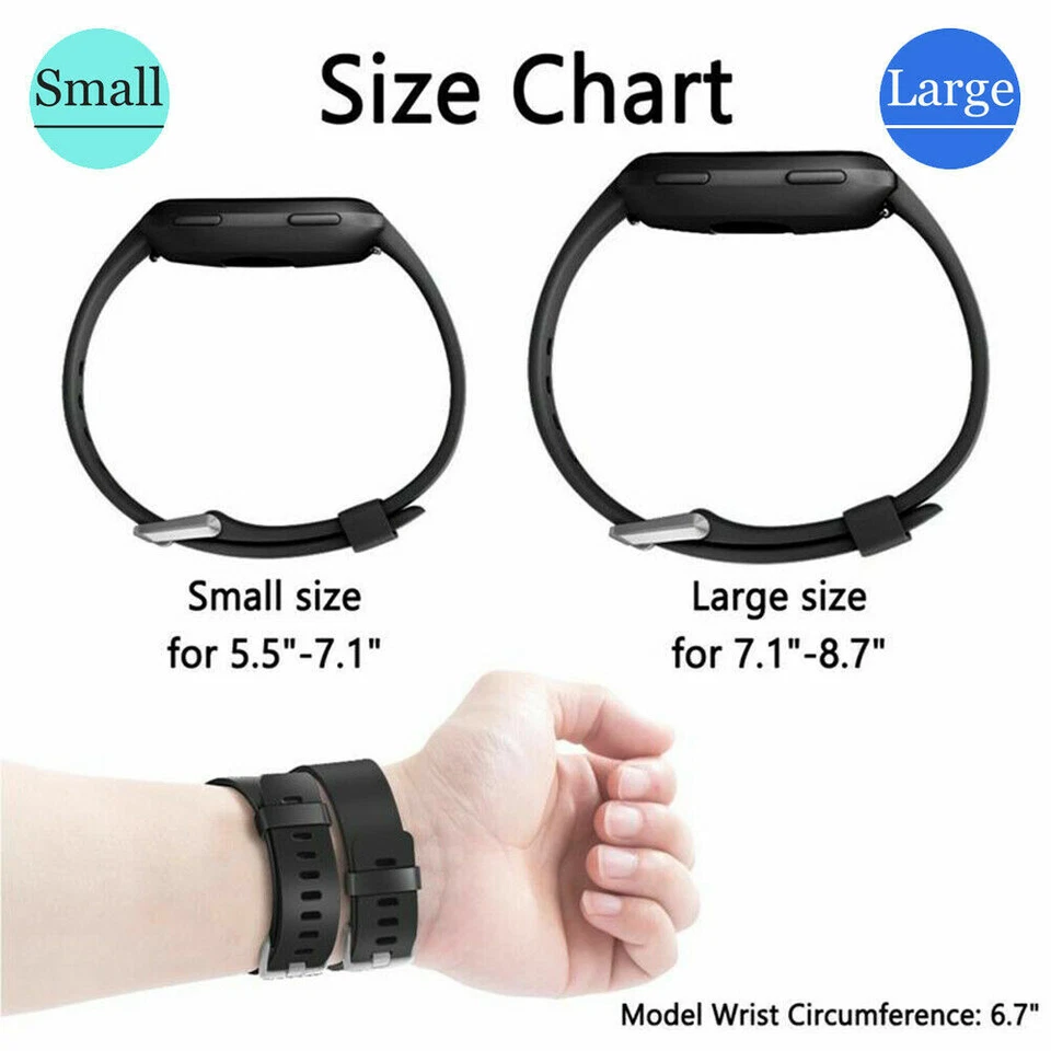 For Fitbit Versa 1/Lite /Versa 2 Replacement Band Straps Wristband Silicone  - image 2 of 2