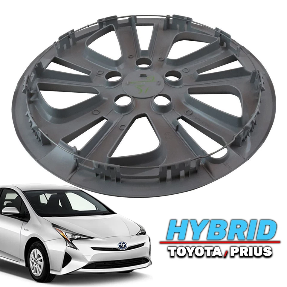 **NEW** Toyota Prius Hybrid 1.8L 2016 ~ 2018 Wheel Trim Cover Hub Cap Silver x 4 - Image 3 of 3