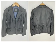 Alexander Julian American Modern Size Small Lamb Leather Blazer Jacket Buckle