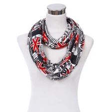 Premium Union Jack UK British Flag Print Infinity Loop Circle 