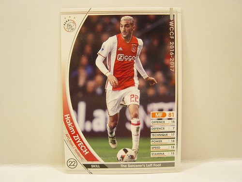 Panini WCCF 2016-17 Hakim Ziyech 1993 Marruecos Nº22 AFC Ajax Eredivisie Holandesa - Imagen 1 de 6
