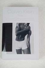 Calvin Klein Men's Pure Cotton Stretch Blend 3-Pack Trunk M 32-34 Black