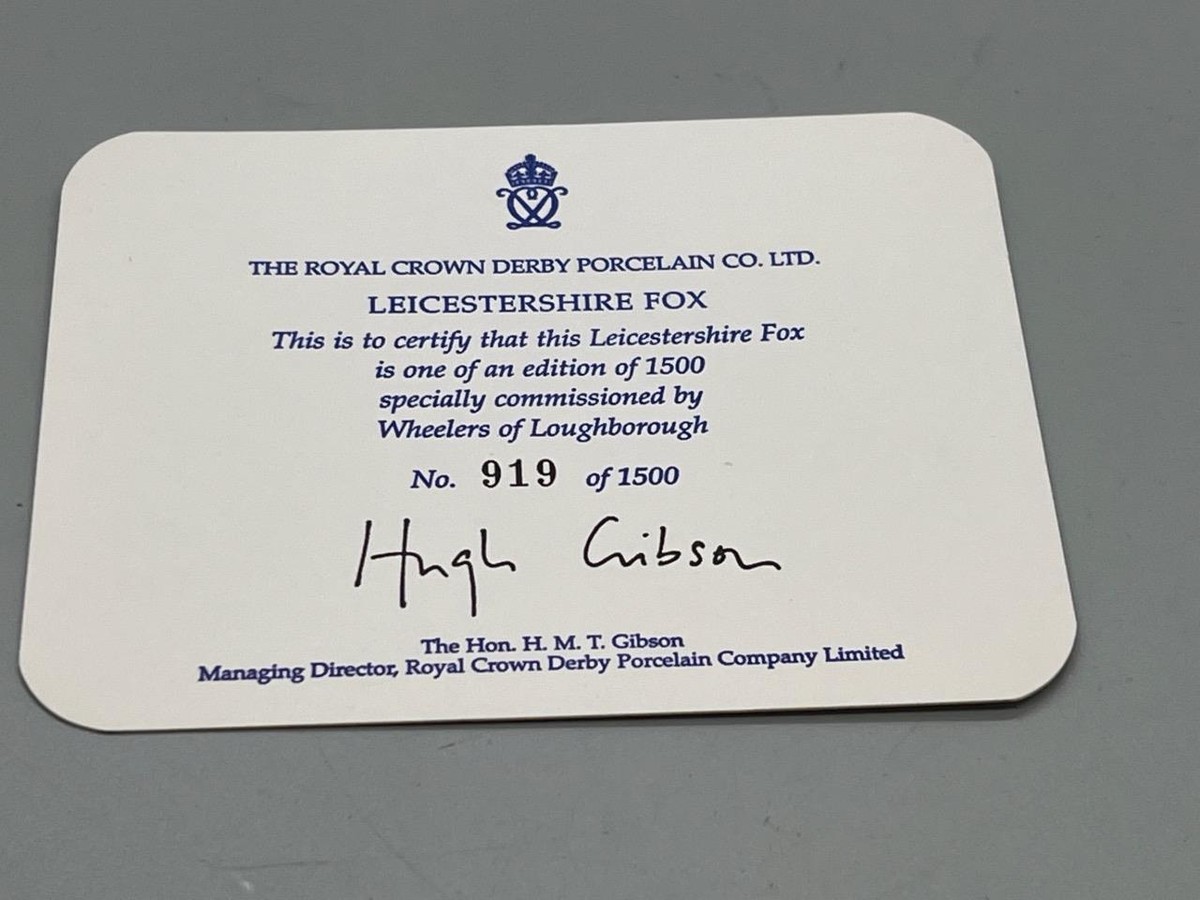 Royal Crown Derby Leicester Fox Imari Paperweight Collection In