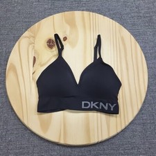 DKNY Womens Trendy Everyday Wirefree Wireless Seamless Bra Small Size Black