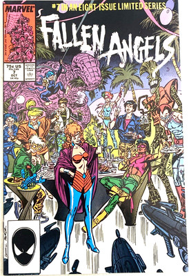 FALLEN ANGELS. NUMBER 7.  OCT. 1987.  KERRY GAMMILL-COVER. MARVEL. NM- 9.2.