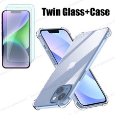 Case 2 Tempered Glass Screen Protector For iPhone 15 14 13 12 11 Pro Max 16 XR
